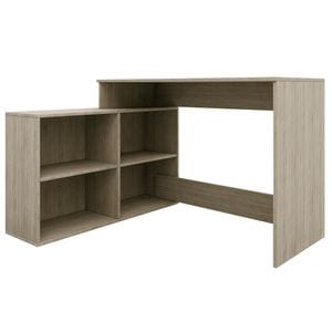 Birou DacEnergy, realizat din PAL laminat,de colt,patru rafturi,100/120x29/50x76 cm,stejar sonoma
