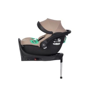 Set scoica auto si baza isofix Colibro Petit Pro i-Size, omologat R129, pentru copii intre 40-87 cm sau 0-13 kg, Camel