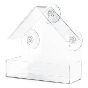 Hranitor Exterior Pentru Pasari Salbatice, Trixie, Atasare Pe Geam, 225 ml/15x15x6 cm, Transparent, 55610