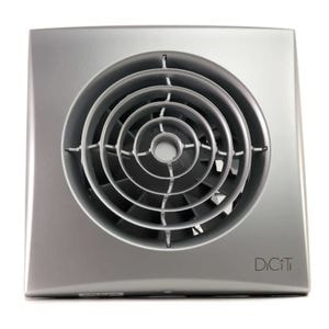 Ventilator baie AURA 4C Silent, Clapeta antiretur, Motor Long Life 40000h, Debit 90mc/h, O100mm, Gray Metal