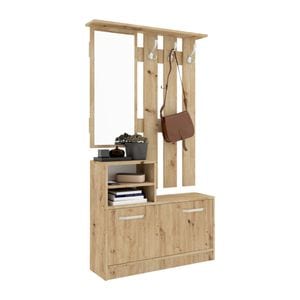 Cuier haaus Lyon, Stejar Artisan, L 85 x l 24 x H 180 cm