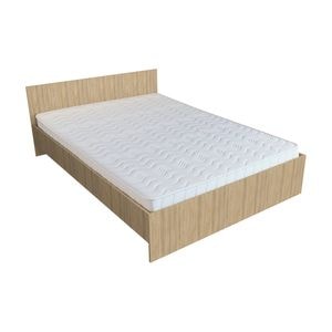Pat haaus Remi, 200 x 140 cm, saltea spuma inclusa, Stejar Sonoma