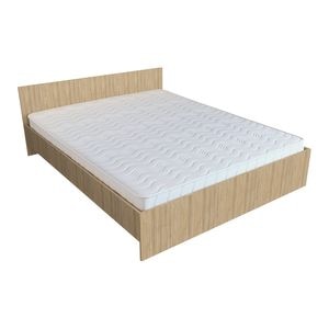 Pat haaus Remi, 200 x 160 cm, saltea spuma inclusa, Stejar Sonoma