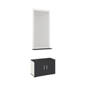 Pantofar cu Oglinda haaus Como, Antracit/Alb, L 66 cm