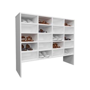 Pantofar haaus Tisso, 20 Rafturi, Alb, 104 x 30 x 100 cm