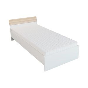 Pat haaus Leco, 200 x 90 cm, saltea spuma inclusa, Alb/Ulm