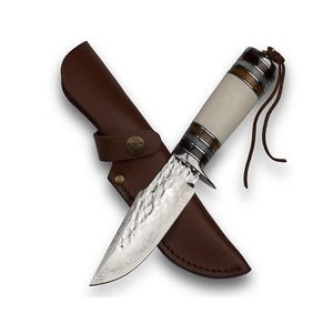 Cutit de vanatoare, IdeallStore, Boone Hunting, 22.5 cm, Otel Damasc