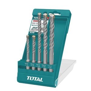 Set 5 burghie rotopercutor pentru beton, zidarie, piatra, ceramica TOTAL prindere  SDS Plus