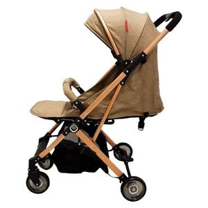 Carucior sport ultracompact pentru copii BABY CARE PRO A320, Transformabil in troller, Spatar reglabil in 3 trepte, Pozitie somn, Roti transparente, Plasa insecte incorporata, Maron
