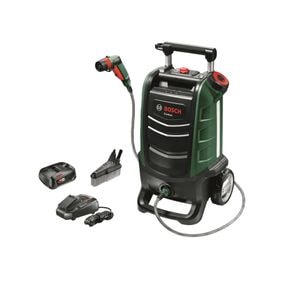 Aparat de spalat cu presiune Bosch, patru moduri de pulverizare, presiune reglabila a apei, SmartBrush, 18V Li-Ion, cu rezervor 15 l, cu acumulator