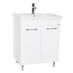 Set baza si lavoar baie GN0541, DRIMUS, 60 cm, alb