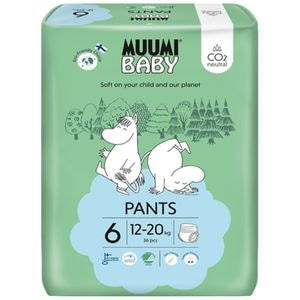 Scutece finlandeze eco Muumi Baby 6, tip chilotel, 12 - 20 kg, 36 bucati