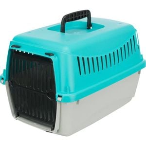 Cusca De Transport Pentru Rozatoare, Trixie, Capri XXS:  26x25x39 cm, Pana la 4 kg, Gri/Turcoaz, 39803