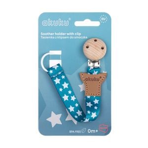 Lant de suzeta AKUKU A0584, universal, cu clips, albastru
