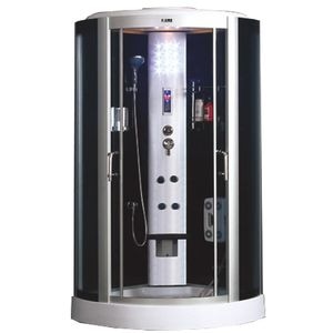 Cabina de dus cu hidromasaj R Late Siris ZS-6213, 100 x 100 x 220 cm, alb