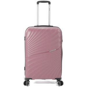 Troler mare Benzi BZ 5755, polipropilena, cifru TSA, 4 roti duble, 76 cm, rose