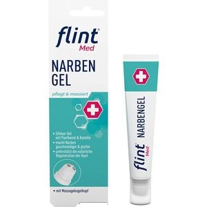 Gel siliconic anti-cicatrici Flint Med Narben Gel, aplicator cu bile pentru masaj, 17 ml