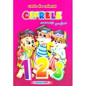 A5 - Cifrele - Exercitii grafice - Carte de colorat