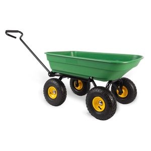 Carucior pentru gradina DacEnergy, otel, functia de basculare, 47 x 85 x 18 cm, capacitate de ridicare 200 kg, verde
