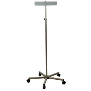 Stativ mobil pentru corpuri de iluminat, PROCART, reglabil 100-190 cm, tija otel inox, 5 roti