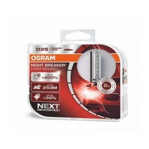 Set 2 becuri auto XENON Osram D2S, Night Breaker Laser Xenarc, +200%, 35W