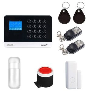 Sistem complet de alarma SMART WiFi, GSM, RFID, compatibil Tuya / Smart Life, Alb-negru