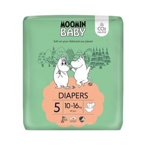 Scutece finlandeze eco Moomin Baby 5, 10 - 16 kg, 40 bucati 