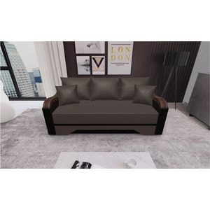 Canapea extensibila Bianca Fresh 4 Wenge, 3 locuri, 220 x 108 x 81 cm, maro inchis
