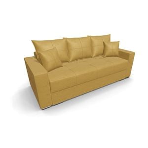 Canapea extensibila Claudia Mica BabyFace 7, 3 locuri, 227 x 99 x73 cm, mustar