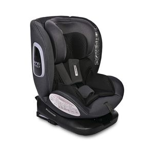 Scaun auto pentru copii, Lorelli, Phoenix, i-Size, Isofix, rotativ 360 grade, 0 luni-12 ani, 40-150 cm, pozitie de somn, protectie laterala in caz de impact, avertizare sonora cand centurile scaunului auto sunt decuplate, Black Jasper