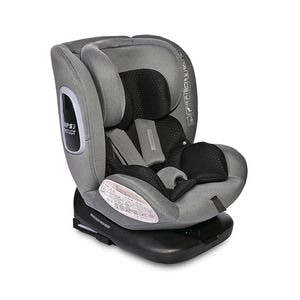 Scaun auto pentru copii, Lorelli, Phoenix, i-Size, Isofix, rotativ 360 grade, 0 luni-12 ani, 40-150 cm, pozitie de somn, protectie laterala in caz de impact, avertizare sonora cand centurile scaunului auto sunt decuplate, Grey Jasper