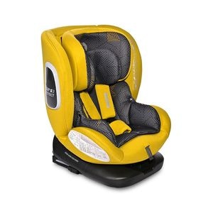 Scaun auto pentru copii, Lorelli, Phoenix, i-Size, Isofix, rotativ 360 grade, 0 luni-12 ani, 40-150 cm, pozitie de somn, protectie laterala in caz de impact, avertizare sonora cand centurile scaunului auto sunt decuplate, Lemon Curry