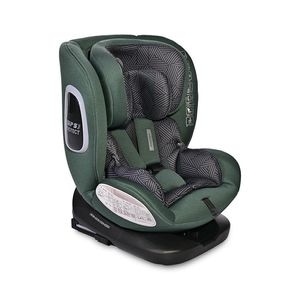 Scaun auto pentru copii, Lorelli, Phoenix, i-Size, Isofix, rotativ 360 grade, 0 luni-12 ani, 40-150 cm, pozitie de somn, protectie laterala in caz de impact, avertizare sonora cand centurile scaunului auto sunt decuplate, Green Pine