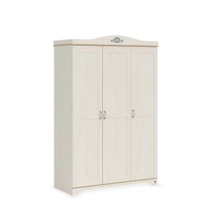 Dulapul cu 3 usi, pentru copii si tineret, Colectia Flora, 137x212x60 cm, Crem