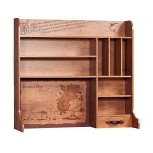 Biblioteca suspendata, pentru camera baieti, Colectia Pirate, 115x37x106 cm, Maro