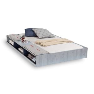 Sertar pat multifunctional, Colectia Trio, 90x190 cm, Albastru