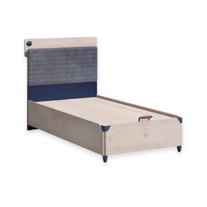 Pat cu spatiu depozitare, pentru copii, Colectia Trio Line, 100x200 cm, Albastru
