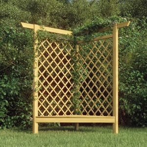 Pergola de colt cu bancheta vidaXL, lemn de pin tratat, 166x81x174 cm
