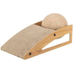 Carton de zgariat pentru pisici Trixie, Rampa Cu Minge, 40x17x20 cm, 48023