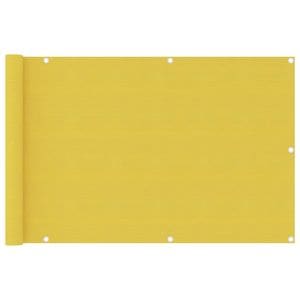 Paravan de balcon vidaXL, galben 75 x 500 cm, HDPE  