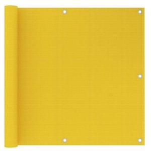 Paravan de balcon vidaXL, galben 90x300 cm, HDPE  