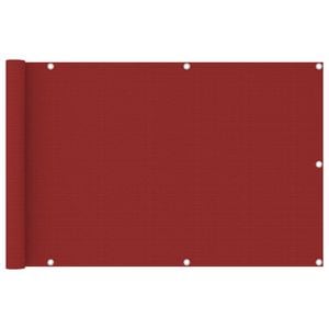 Paravan de balcon vidaXL, rosu, 90 x 300 cm, HDPE  