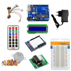 Kit incepatori Arduino imbunatatit, Robofun, in cutie din plastic
