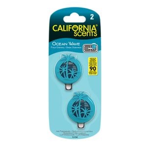 Odorizant auto California Scents, Ocean Wave, Mini Diffuser, 2x3ml