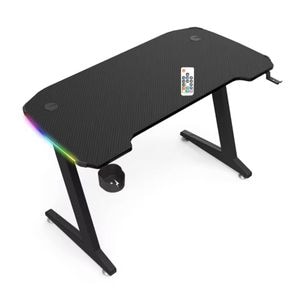 Birou Arka Gaming Z6 Fantasy, lumini led, suprafata negru inchis, 120 x 60 cm