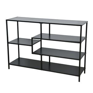 Etajera DacEnergy, structura metalica, aspect elegant, 5 zone de depozitare, 114 x 33 x 78 cm, capacitate de incarcare pe fiecare raft 7 kg, culoare neagra