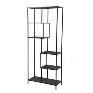 Etajera DacEnergy, structura metalica, aspect elegant, 6 zone de depozitare, 77 x 33 x 185 cm, capacitate de incarcare pe fiecare raft 8 kg, culoare neagra