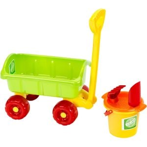 Carucior cu 4 accesorii modelaj in nisip pentru copii Theo Klein, multicolor, 1+ ani