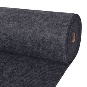 Covor pentru expozitii striat, antracit, 1,2x10 m