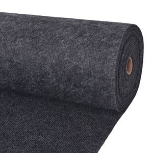 Covor de expozitii striat, antracit, 1,2x15 m